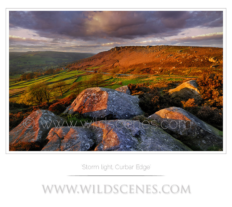 Derbyshire landscapes Curbar Edge